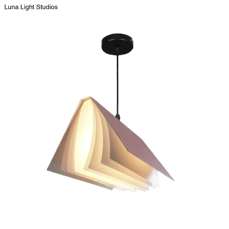 Hanglamp Openboek Design Kunststof 24cm Rond Modern Nordic Scandinavisch Sfeerverlichting Woonkamer Eetkamer | Sansoti