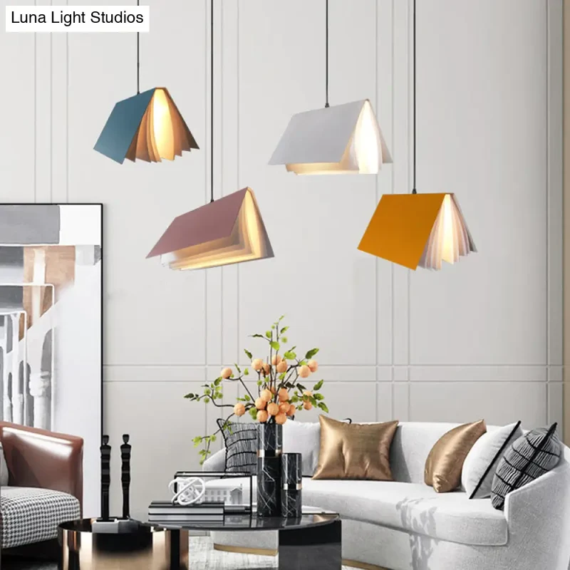 Hanglamp Openboek Design Kunststof 24cm Rond Modern Nordic Scandinavisch Sfeerverlichting Woonkamer Eetkamer | Sansoti