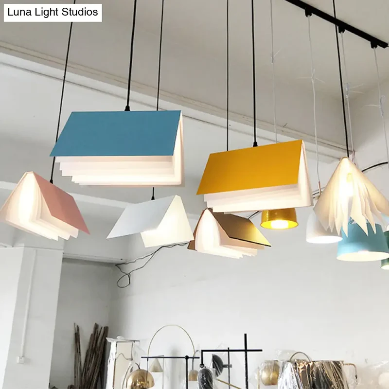 Hanglamp Openboek Design Kunststof 24cm Rond Modern Nordic Scandinavisch Sfeerverlichting Woonkamer Eetkamer | Sansoti