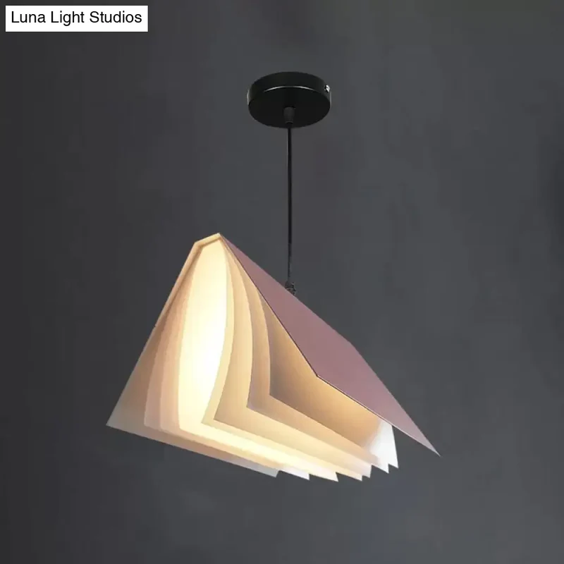 Hanglamp Openboek Design Kunststof 24cm Rond Modern Nordic Scandinavisch Sfeerverlichting Woonkamer Eetkamer | Sansoti
