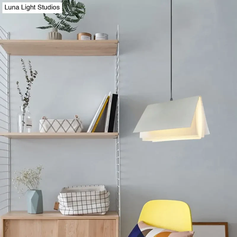 Hanglamp Openboek Design Kunststof 24cm Rond Modern Nordic Scandinavisch Sfeerverlichting Woonkamer Eetkamer | Sansoti