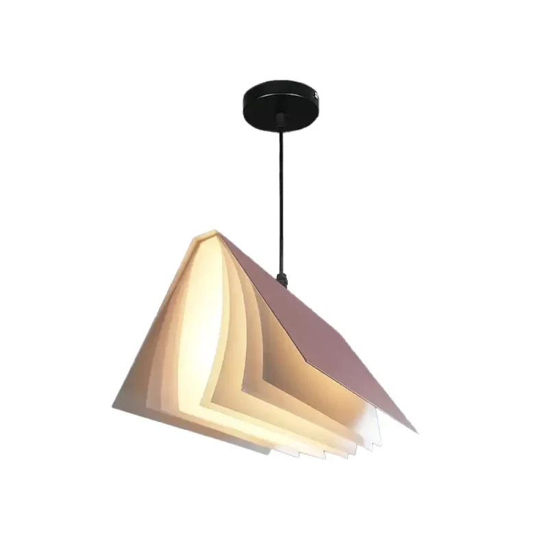 Hanglamp Openboek Design Kunststof 24cm Rond Modern Nordic Scandinavisch Sfeerverlichting Woonkamer Eetkamer | Sansoti