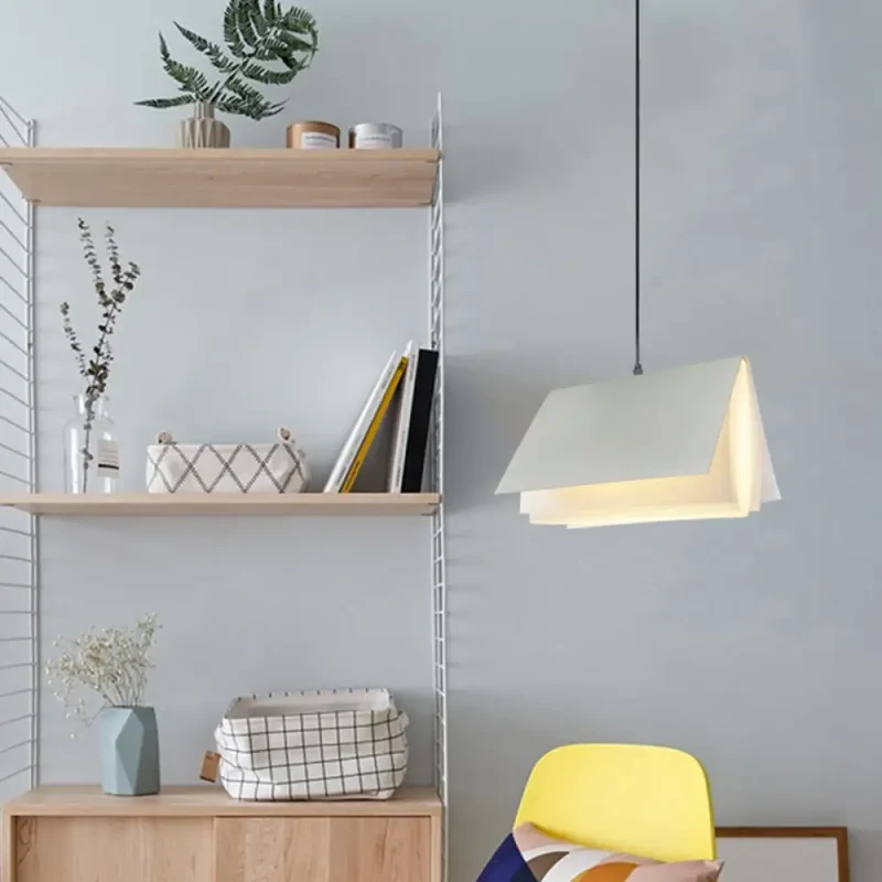 Hanglamp Openboek Design Kunststof 24cm Rond Modern Nordic Scandinavisch Sfeerverlichting Woonkamer Eetkamer | Sansoti