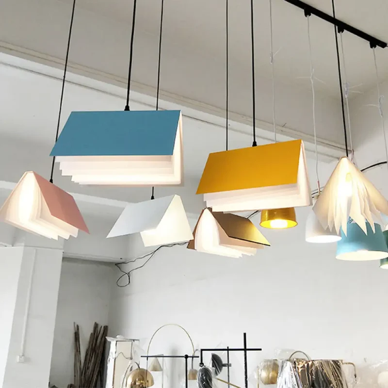 Hanglamp Openboek Design Kunststof 24cm Rond Modern Nordic Scandinavisch Sfeerverlichting Woonkamer Eetkamer | Sansoti