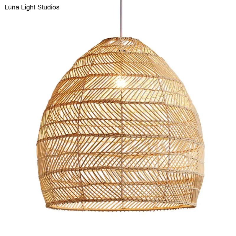 Rotan Hanglamp Cloche Scandinavisch Design Eettafel Verlichting Natuurlijke Stijl Woonkamer Keuken Eetkamer | Sansoti