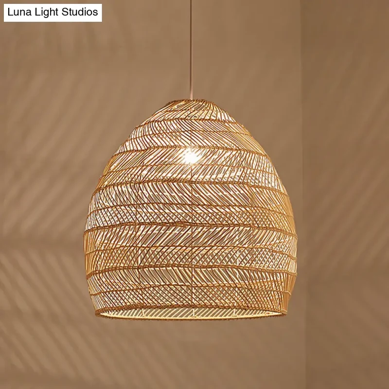 Rotan Hanglamp Cloche Scandinavisch Design Eettafel Verlichting Natuurlijke Stijl Woonkamer Keuken Eetkamer | Sansoti