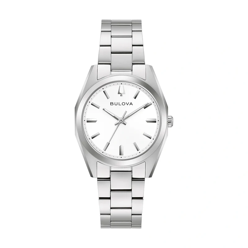Bulova Surveyor 96L347 Damenuhr Silber • Saphirglas • Quarzwerk mit Leuchtzeigern