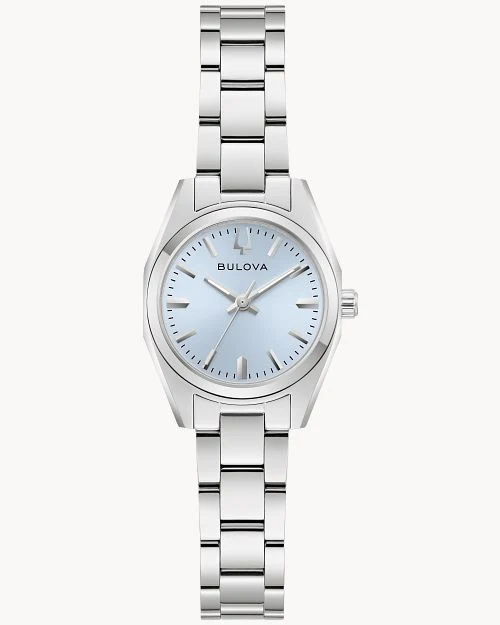 Bulova Surveyor 96L345 Damen Armbanduhr Hellblau • Saphirglas • Edelstahlarmband