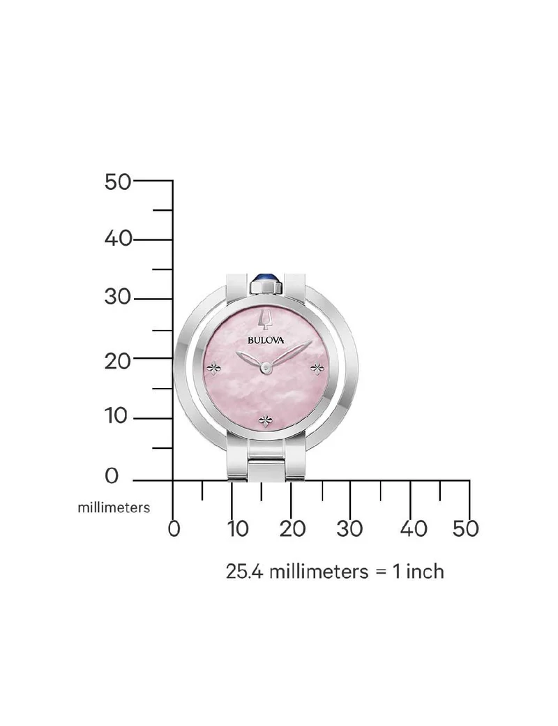 Bulova Rubaiyat 96L338 Damenuhr Rosa • Saphirglas • Edelstahlarmband