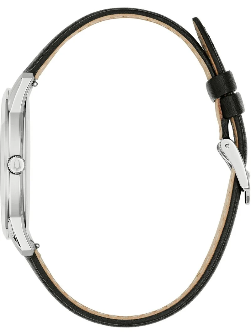 Bulova Classic 96B473 Herren Armbanduhr Weiß • Quarzwerk mit Datumsanzeige • Kalbslederarmband