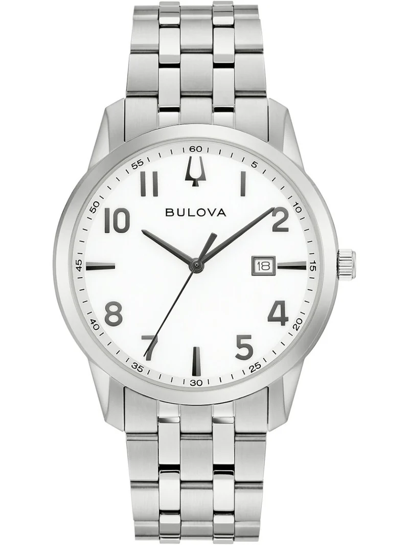Bulova Classic 96B474 Herren Armbanduhr Weiß • Miyota Quarzwerk • Mineralglas
