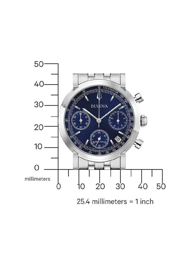 Bulova Classic 96B458 Herren Armbanduhr Blau • Saphirglas • Chronograph