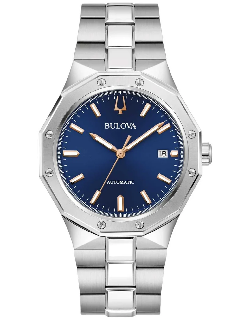 Bulova Classic Prestige 96B463 Herrenuhr Blau • Automatikwerk • Saphirglas