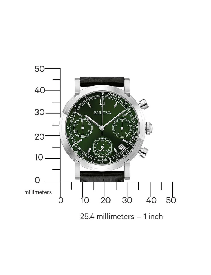 Bulova Classic 96B457 Herren Armbanduhr Grün • Saphirglas entspiegelt • 262 kHz Hochpräzisionsquarz