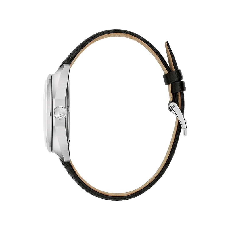 Bulova 96B414 Jet Star Herren Armbanduhr Schwarz/Silber • Hochpräzises Quarzwerk • Saphirglas