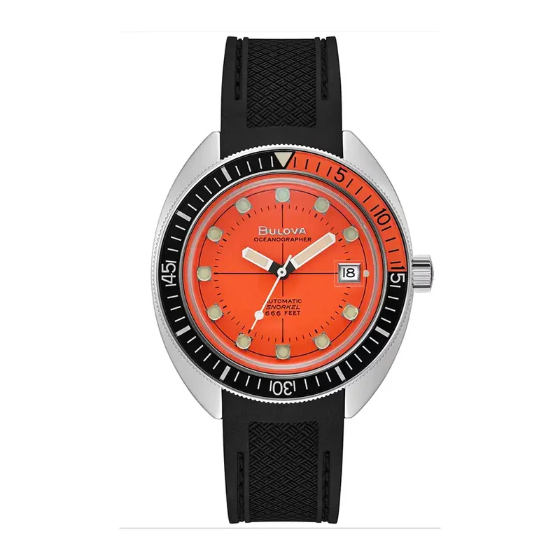 Bulova Devil Diver 96B350 Herren Armbanduhr Orange • Miyota Automatikwerk • Saphirglas