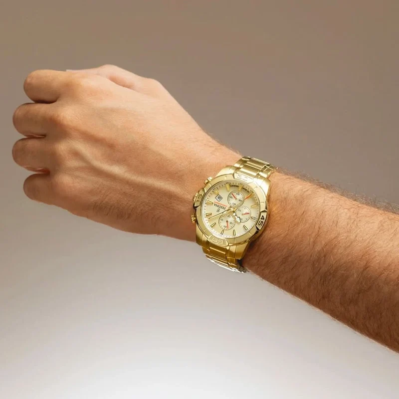 Festina Timeless Chronograph F20705/2 Herrenuhr • Gold-Edelstahl-Design • Präzises Quarzwerk