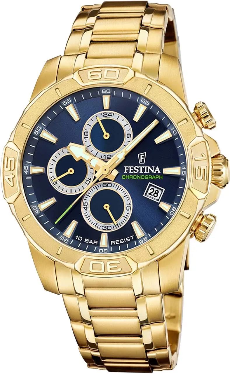 Festina Timeless Chronograph F20705/5 Herrenuhr • Sportliches Design • 10 ATM