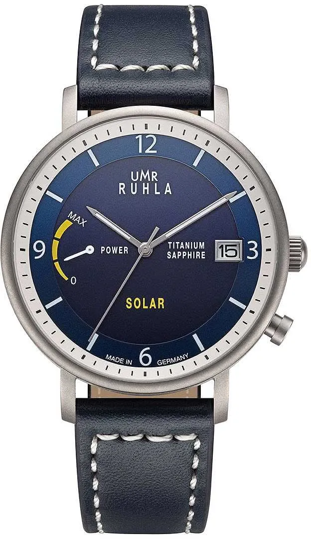 UMR Ruhla Solar 94103 Herrenuhr • Nachhaltiger Solarantrieb • Ultraleichtes Titan