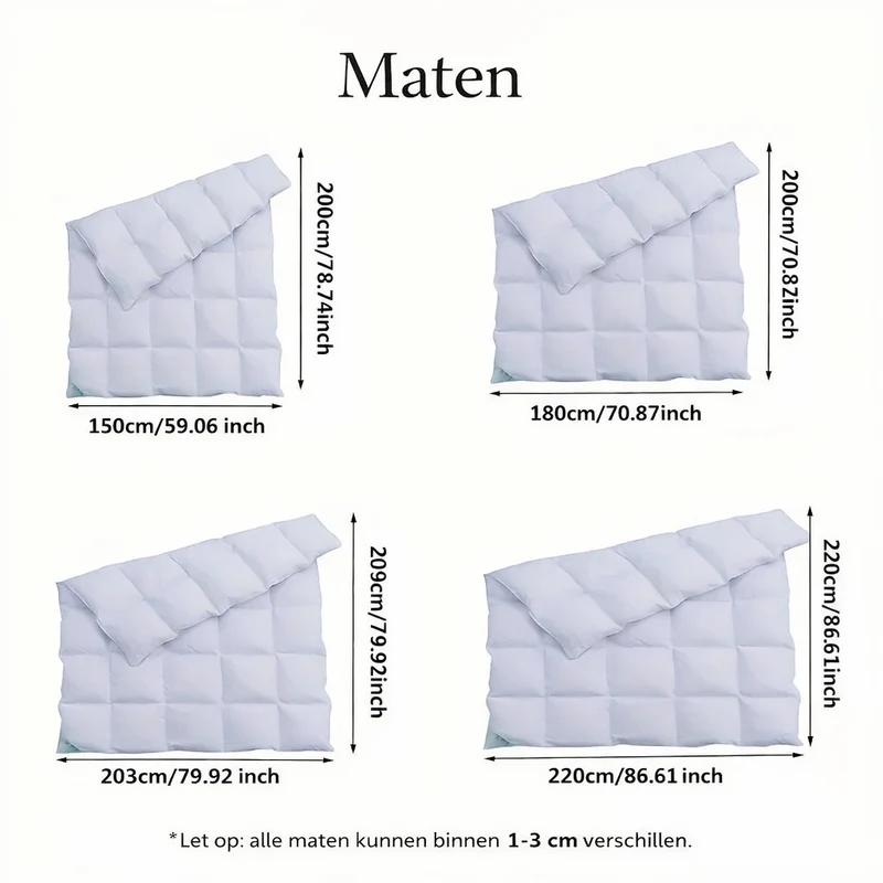 Sansoti 4-Seizoenen Hotel Dekbed 150x200cm 2kg – Lichtgewicht, Fluffy & Ademend | Extra Warm Winter Comfort