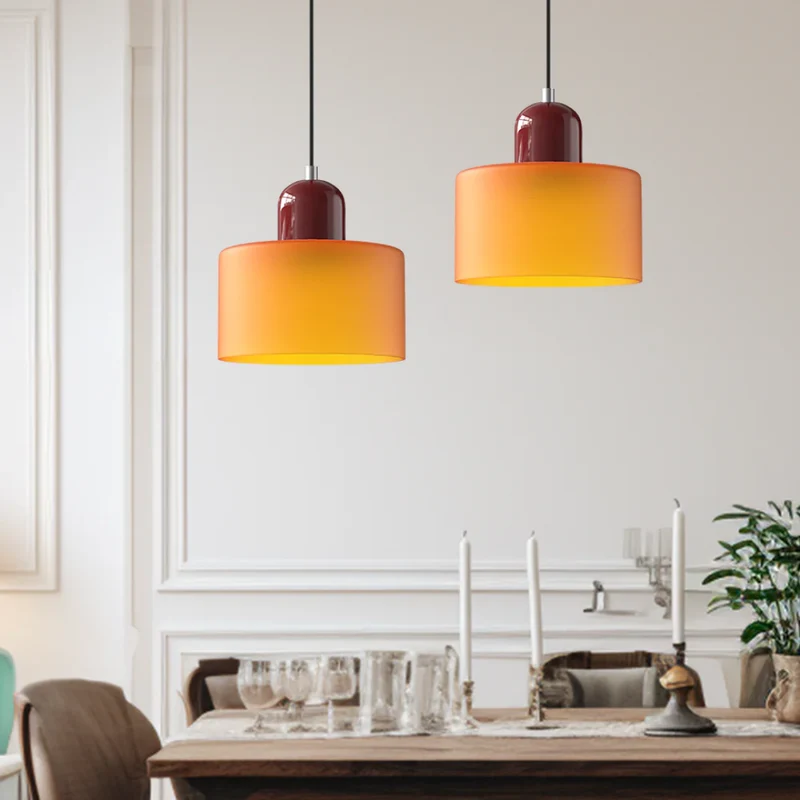 Sansoti | Lismeno Retro Hanglamp – Glazen Hanglamp met Warm Licht voor Eettafel, Keuken & Woonkamer