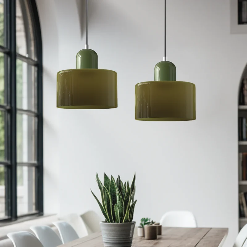 Sansoti | Lismeno Retro Hanglamp – Glazen Hanglamp met Warm Licht voor Eettafel, Keuken & Woonkamer