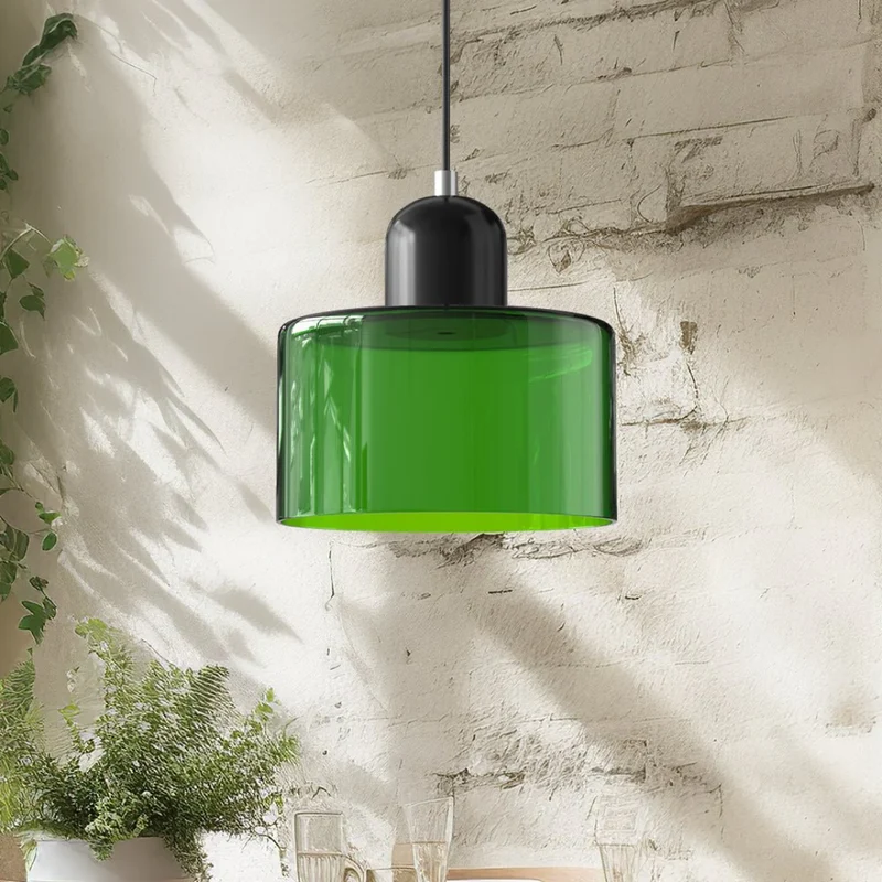 Sansoti | Lismeno Retro Hanglamp – Glazen Hanglamp met Warm Licht voor Eettafel, Keuken & Woonkamer