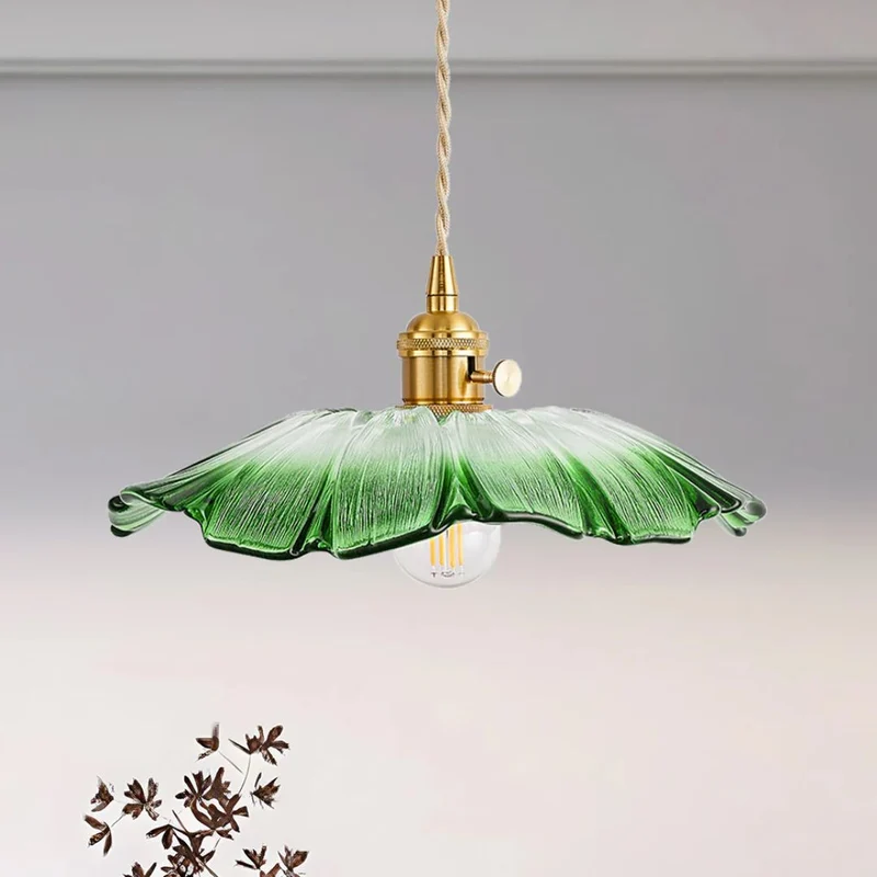 Sansoti | Cullivan Bloemvormige Hanglamp – Glazen Hanglamp met Gouden Fitting voor Woonkamer & Eetkamer