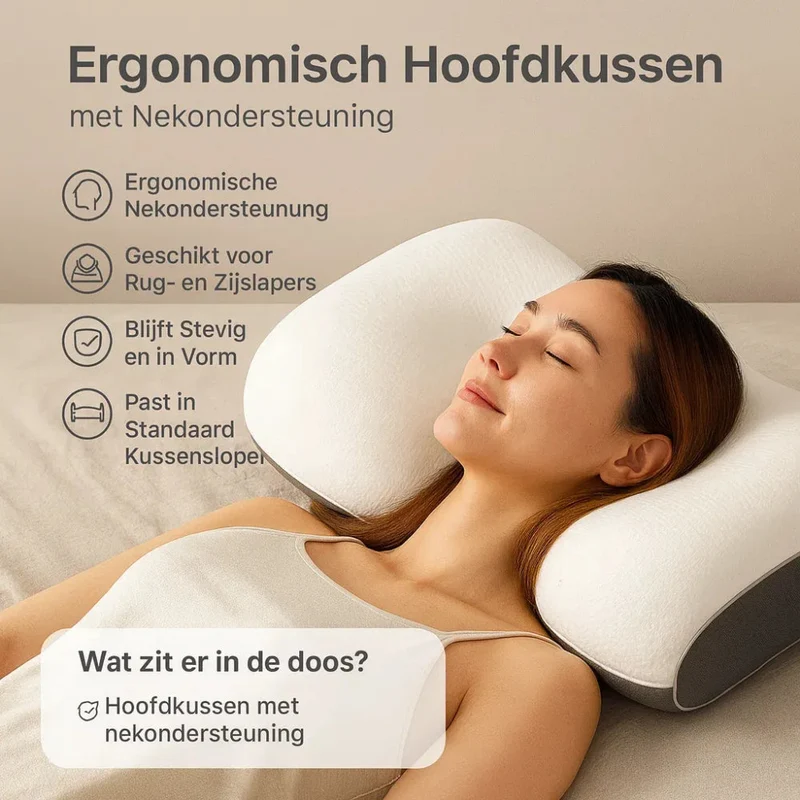 Hoofdkussen Slaapkussen Nek Ondersteuning Ergonomisch Vorm