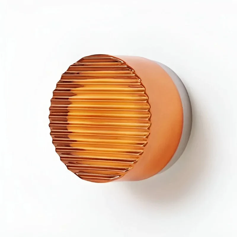 Ambrelo Wandlamp LED 13,5×8 cm Amber Slaapkamer Wandverlichting Modern Minimalistisch Scandinavisch Warm Licht Hal Woonkamer | Sansoti