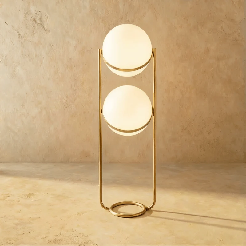 Rasu Minimalistische Staande Lamp Van Massief Staal Met Stabiele Voet | Sansoti
