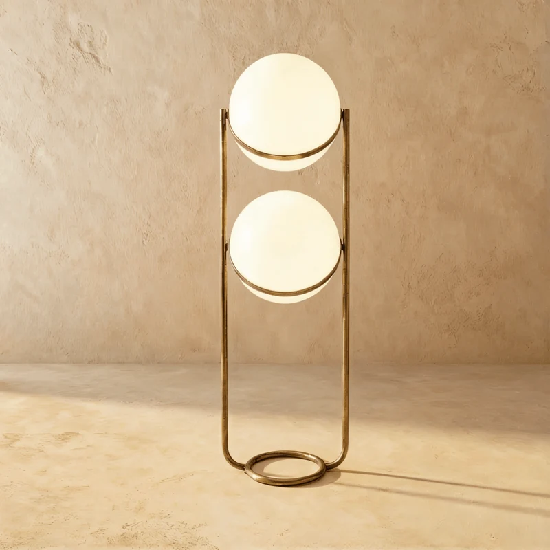 Rasu Minimalistische Staande Lamp Van Massief Staal Met Stabiele Voet | Sansoti