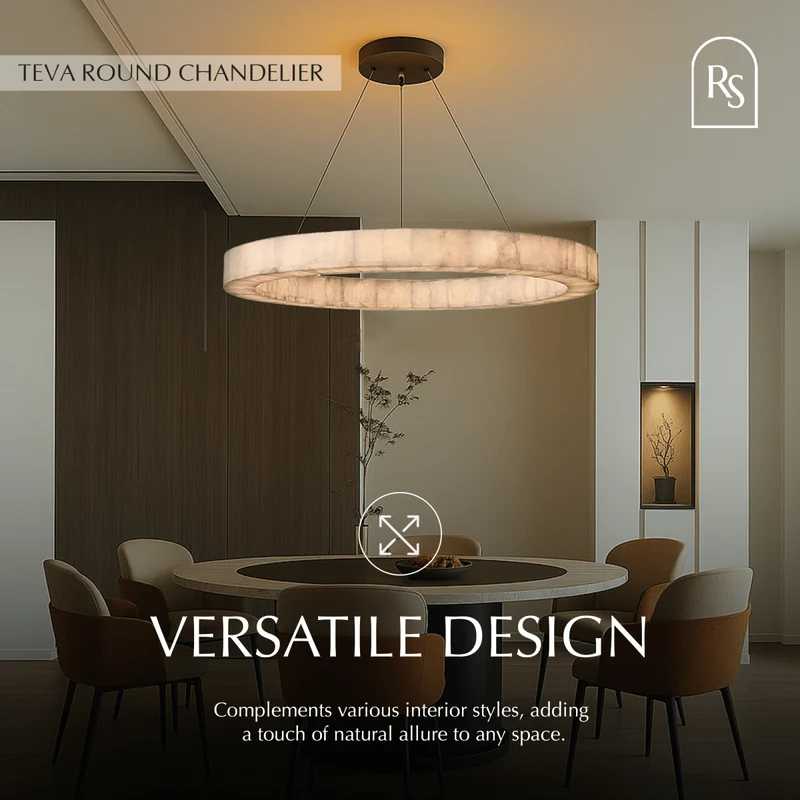 Teva Calciet Hanglamp Met Handgemaakte Steenringen En Zachte Sfeerverlichting | Sansoti