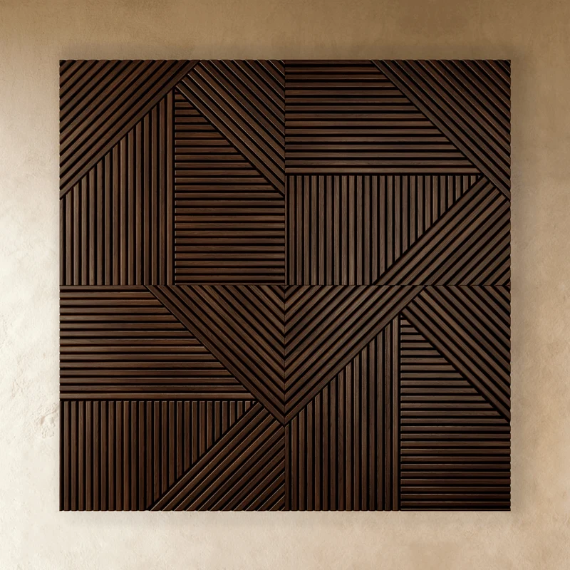 Adira Houten Wandpanelen Met Geometrisch Design Voor Stijlvolle Accentmuren | Sansoti