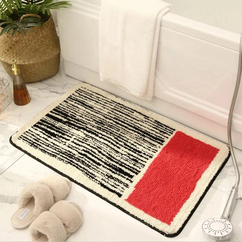 Luxe antislip badmat met abstract design voor moderne badkamers | Sansoti