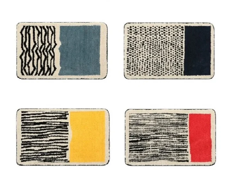 Luxe antislip badmat met abstract design voor moderne badkamers | Sansoti