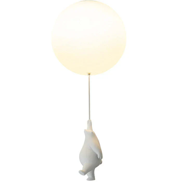 Kinderkamer hanglamp met beer en ballon, speelse plafondlamp met warm led licht voor slaapkamer en woonkamer | Sansoti