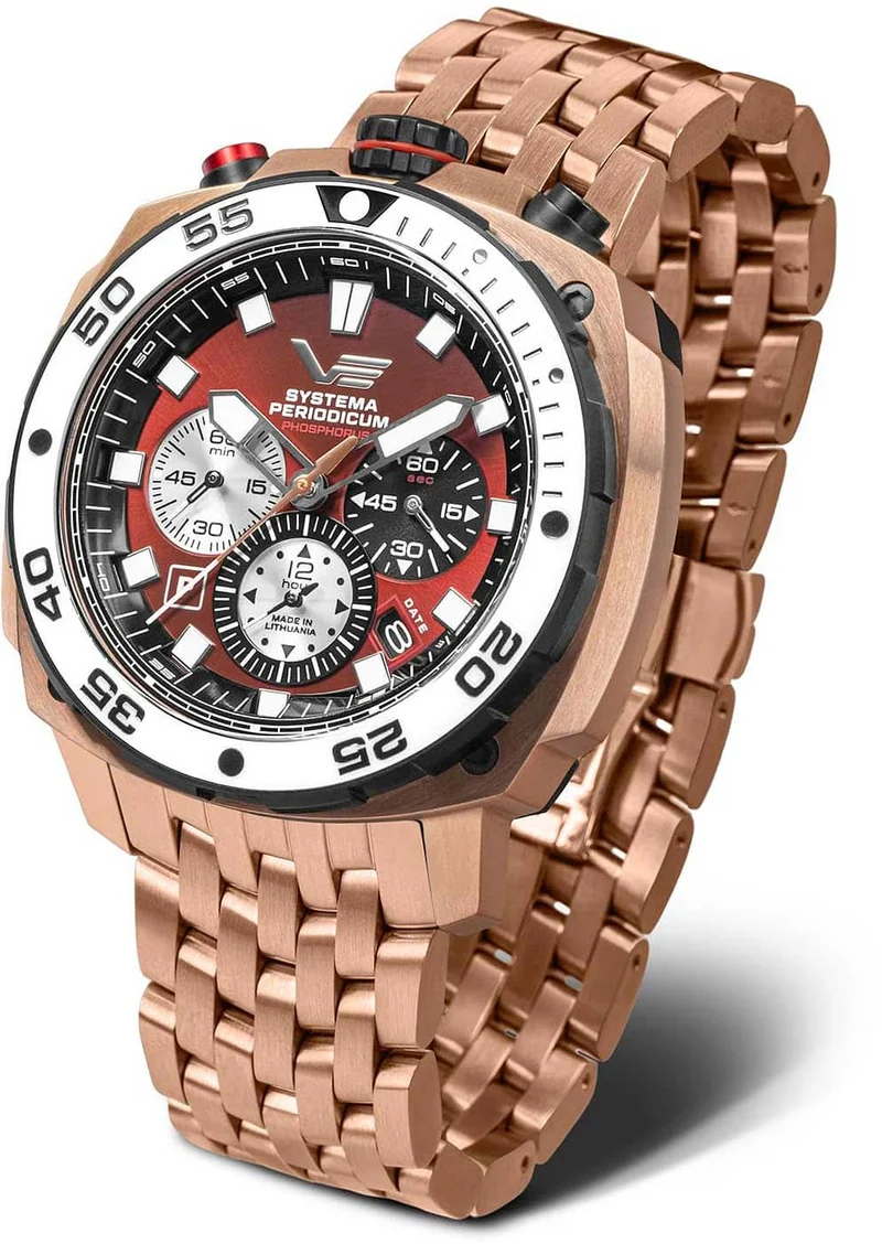 Vostok Europe Systema Periodicum VK67-650E724B Herrenuhr • Bullhead-Design • 20 ATM