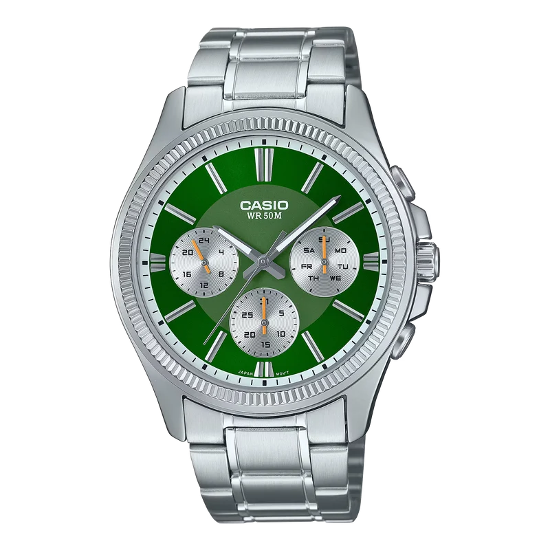 Casio MTP-1375PD-3AVEF Herrenuhr • Multi-Dial • Grün