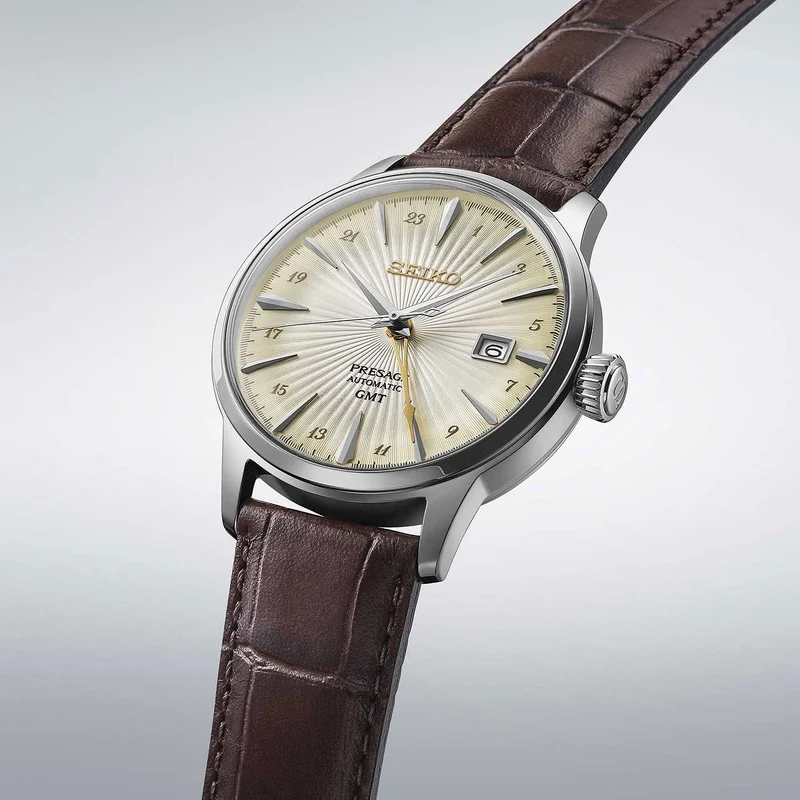 Seiko Presage SSK041J1 Herrenuhr • Automatik GMT • Style 60s