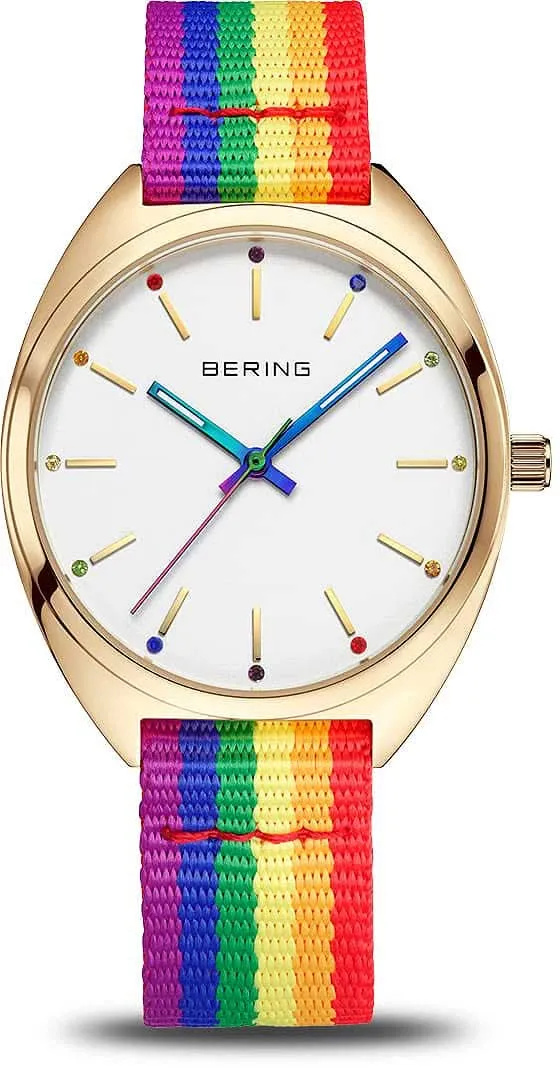 Bering 127220-36-334 Damenuhr • Kratzfestes Saphirglas • Feines Milanaise-Armband