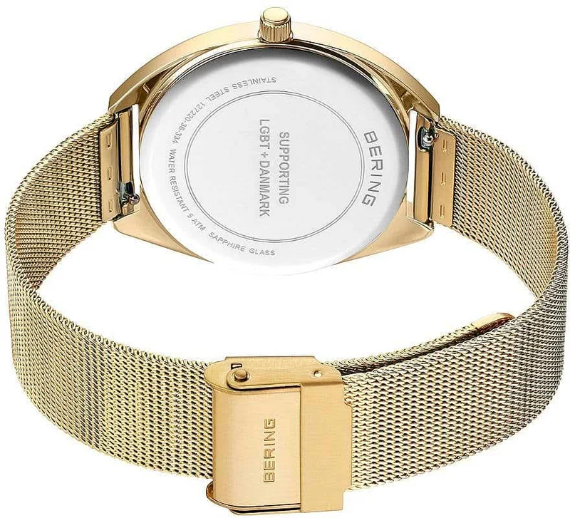 Bering 127220-36-334 Damenuhr • Kratzfestes Saphirglas • Feines Milanaise-Armband