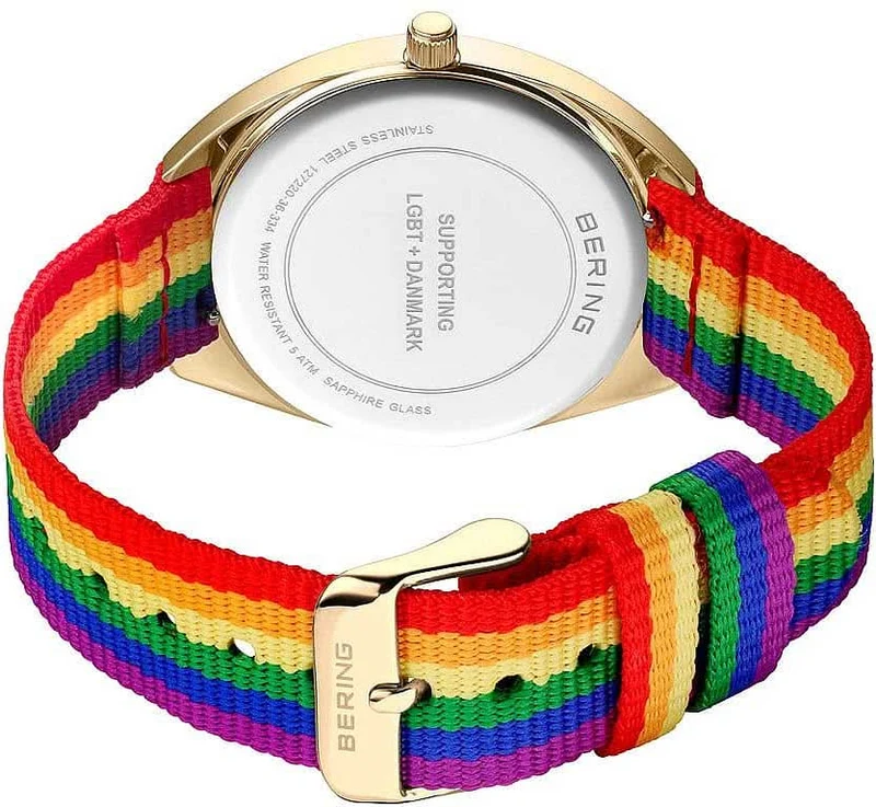 Bering 127220-36-334 Damenuhr • Kratzfestes Saphirglas • Feines Milanaise-Armband