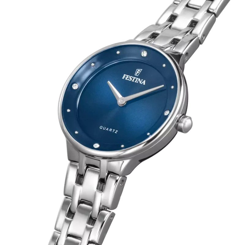 Festina Mademoiselle F20600/3 Damenuhr • Feminine Eleganz • Blaues Zifferblatt