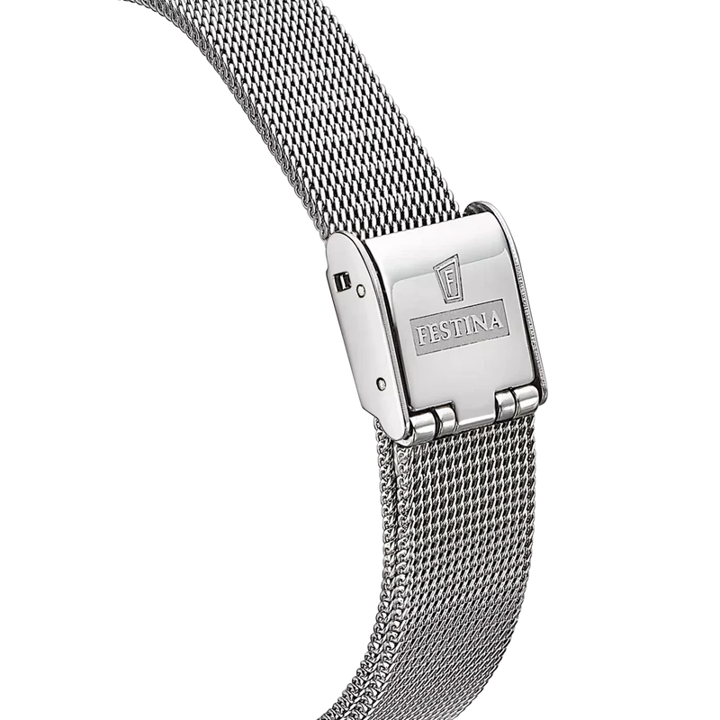 Festina Mademoiselle F20597/3 Damenuhr • Funkelnde Kristalle • Edles Milanaise-Armband