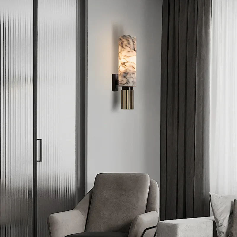Marmeren Wandlamp | Luxe LED Wandverlichting van Natuursteen – Warm of Koel Wit