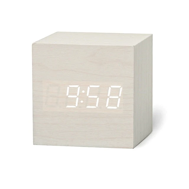 Digitale LED Wekker – Minimalistisch Vierkant Klokje met Nachtmodus | Sansoti