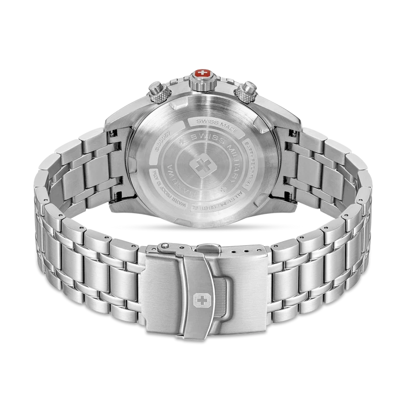 Swiss Military Hanowa Thunderbolt SMWGI0005701-SET Herrenuhr Weiß • Saphirglas • Chronograph Set 10 ATM