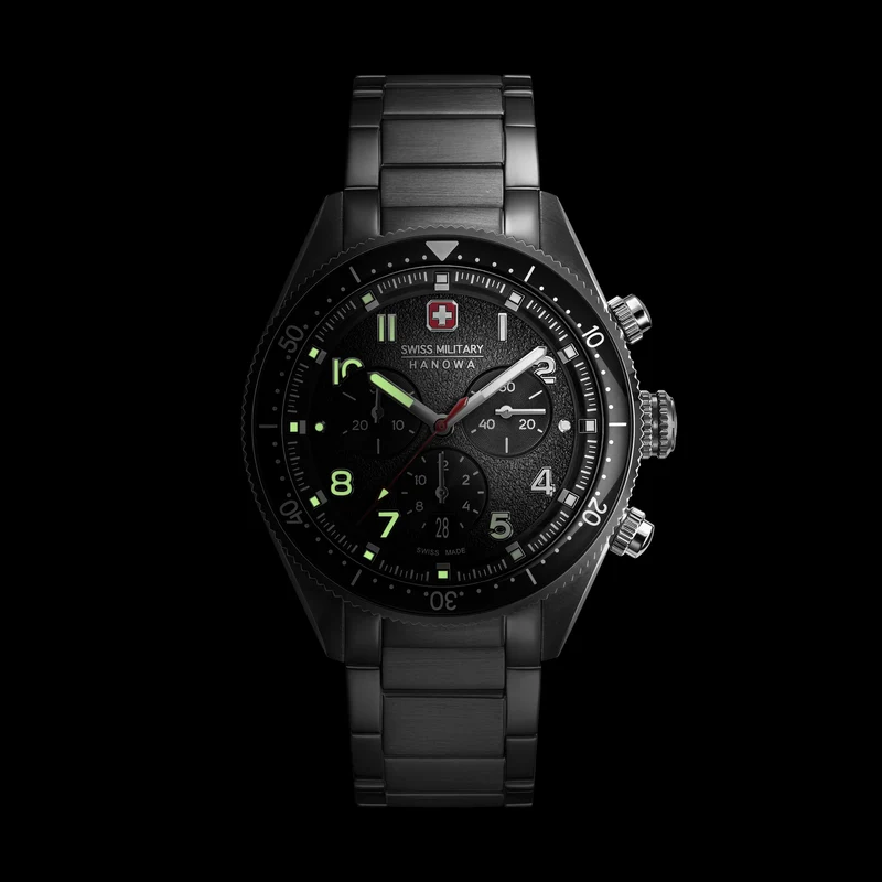 Swiss Military Hanowa Greyhound Chrono SMWGI0003803 Herren • Saphirglas & Chronograph • 10 ATM Wasserdicht