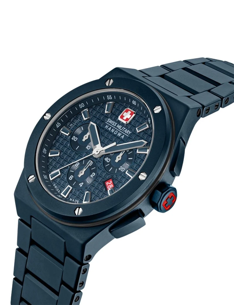 Swiss Military Hanowa Sidewinder Ceramic SMWGI0002281 Herrenuhr Schwarz • Keramiklünette mit Chronograph • 10 ATM Wasserdicht